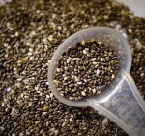 scoop of chia seeds
