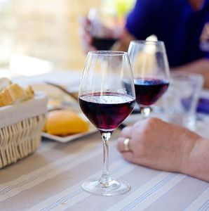 red wine during meals